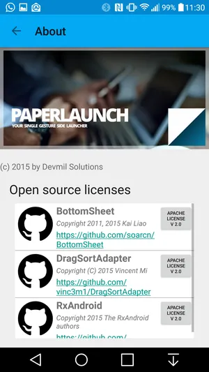 PaperLaunch Side launcher